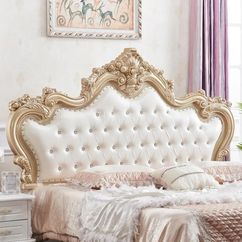 Description Picture 2 of item*European style headboard, soft upholstered bed backrest, 2m French painted princess 1.8m headboard, double luxury bedside