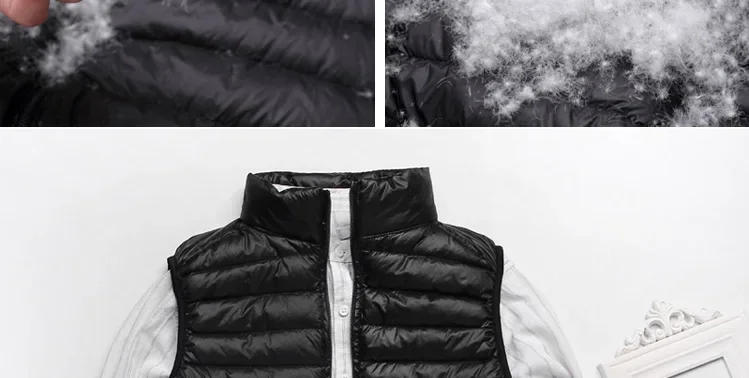 Description Picture 6 of itemCoat Ultralight Sleeveless Puffer Vest Jacket Ultra Thin Warm Lightweight Down Jacket Waistcoat Winter Men Duck Down Vest Coats