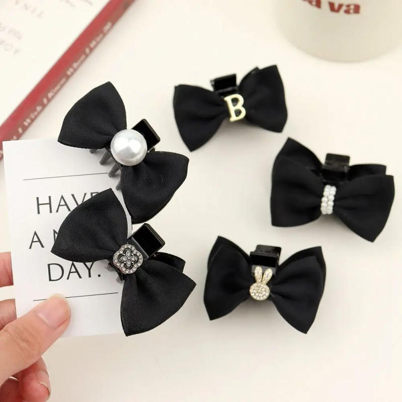 Description Picture 4 of itemSweet Girl Hairclip Y2K Small Hair Claws Pearl Rabbit Cute Hairpin Bow Hair Clip Korean Style Headwear Female Hair Accessories