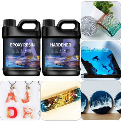500/1000ml 1:1 AB Resin Epoxy Glue High Adhesive Hardener Crystal Glue Jewelry Making Transparent Mixed Clear DIY Resin Craft