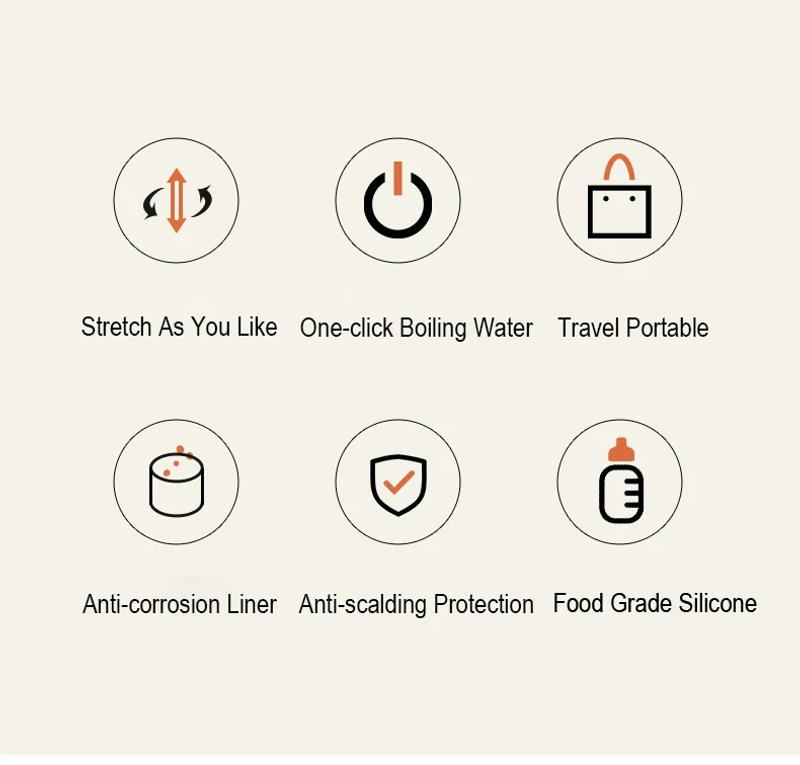 Description Picture 3 of itemFoldable And Portable Teapot Water Heater 600ML Household Travel Electric Water Kettle 220V Kitchen Appliances Water Boiling Pot