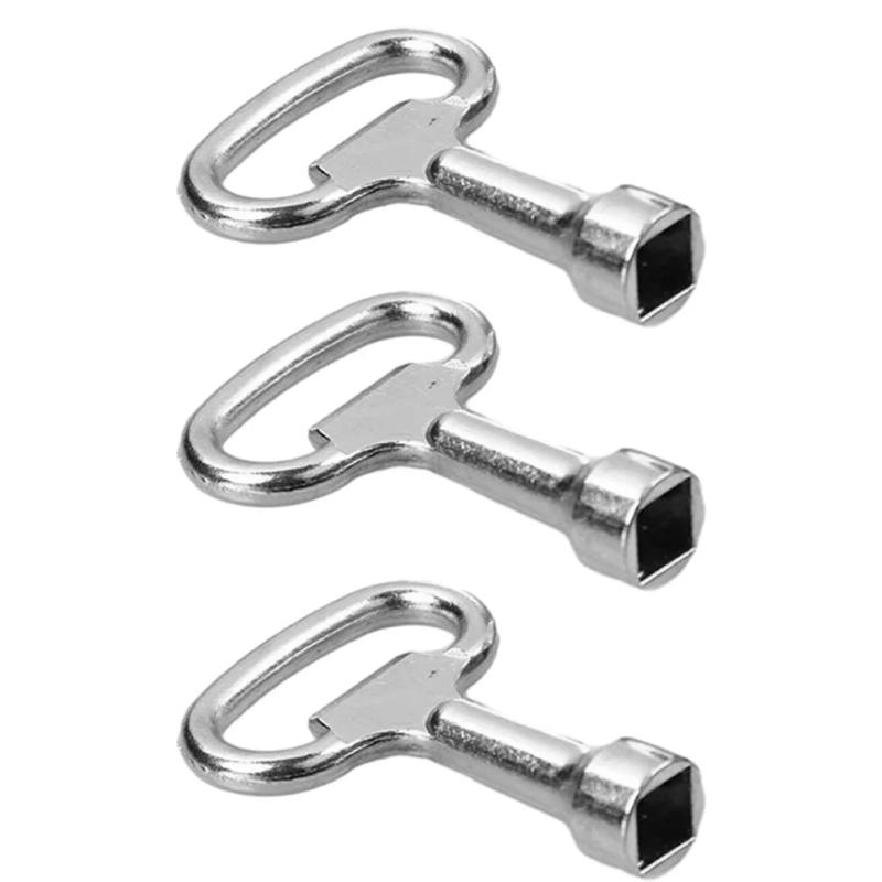 Description Picture 2 of item3Pcs Square Key Square Key Water Tap 8mm Ventilation Key Stainless Steel Electric Cabinet Door Lock Turn Tongue Lock Water Tap