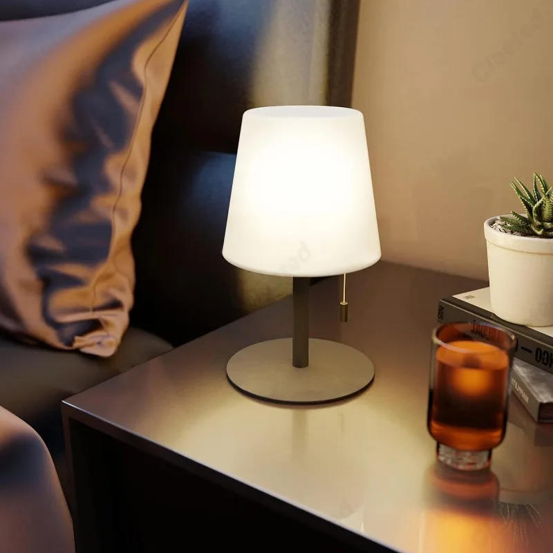 Description Picture 4 of itemSimple LED Drawstring Adjustable Color Changing Small Desk Lamp USB Charging Bedroom Bedside Lighting Restaurant Atmosphere