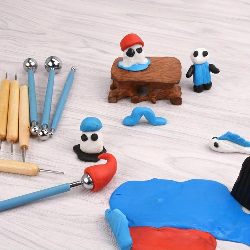 Description Picture 6 of item10 Piece Dotting Tools Ball Styluses for Rock Painting, Pottery Clay Modeling Embossing Art