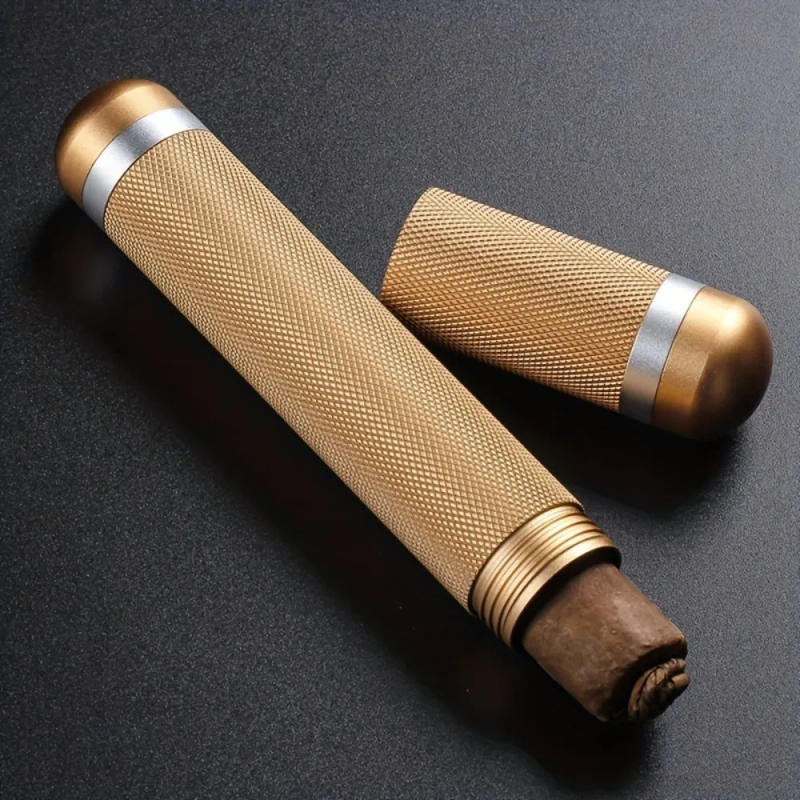 Description Picture 6 of itemAluminum Big Size Humidor Cigar Tube Storage Moisture-proof Case Smoking Accessories