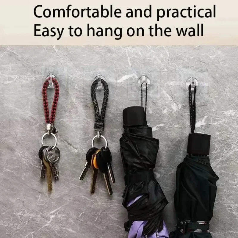 Description Picture 5 of item30PCS Wall Hooks Transparent Strong Self Adhesive Key Towel Door Wall Hanger Hanging Kitchen Bathroom Accessories Hooks