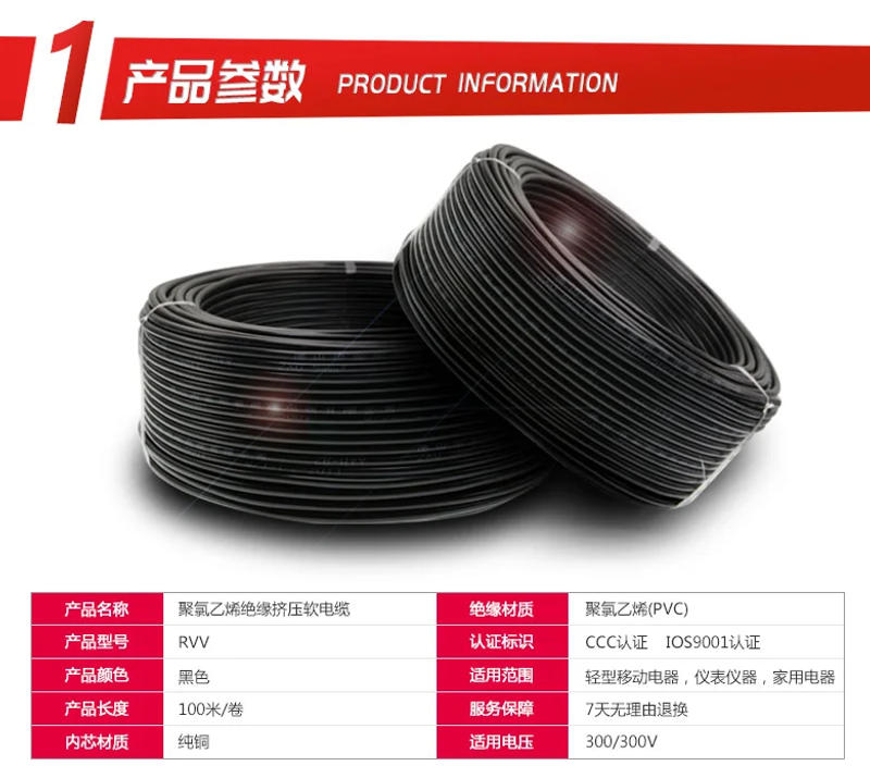 Description Picture 3 of item100m、 RVV 14 core 0.3mm² power signal control sheath cable