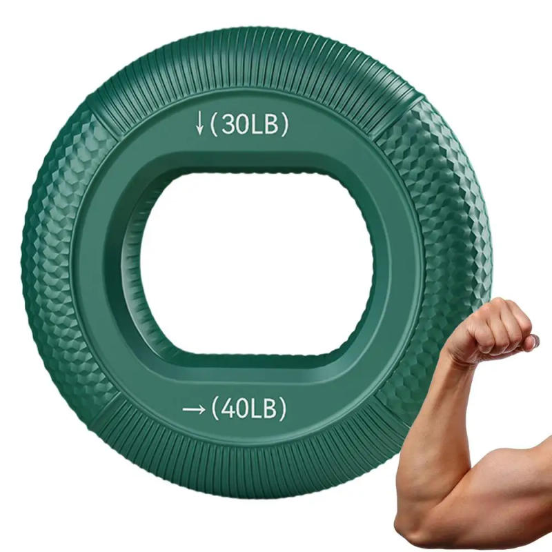 Description Picture 2 of itemAdjustable Hand Grip 20-80LB Silicone Finger Gripper Rings Strengthener Muscle Exerciser Home Gym Strength Training Equipment