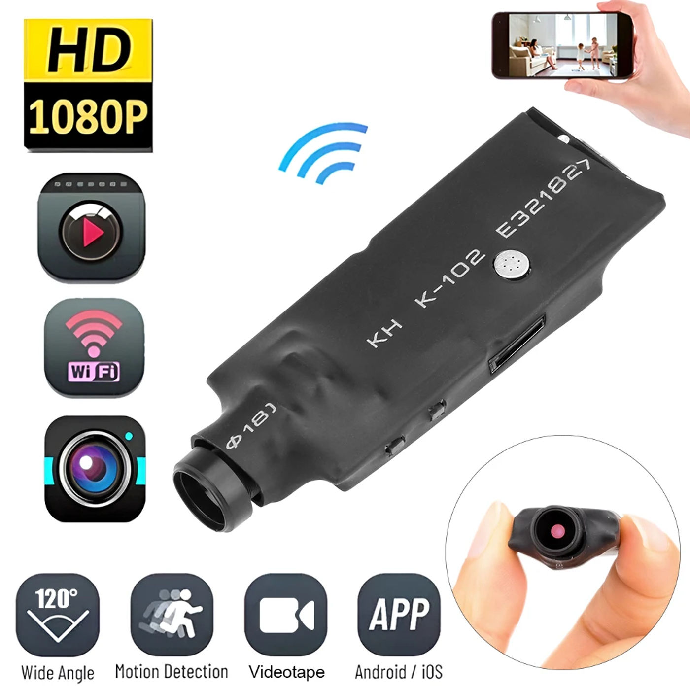 Description Picture 2 of itemDIY WIFI IP Mini Camera Module Motion DV 1080P P2P Camera Video Recorder Home Security Mini Camcorder Remote Control
