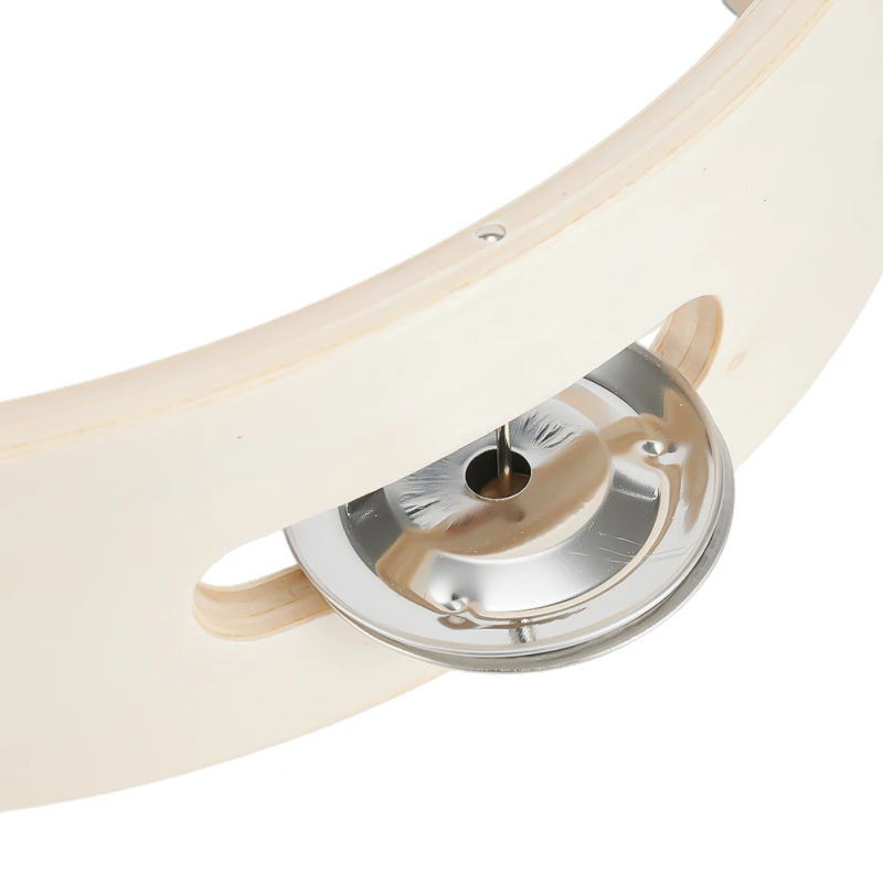 Description Picture 3 of item6in/8in/10in Hand Held Wood Headless Tambourine Percussion Hand Drums Toys Musical Educational Toys For Kids