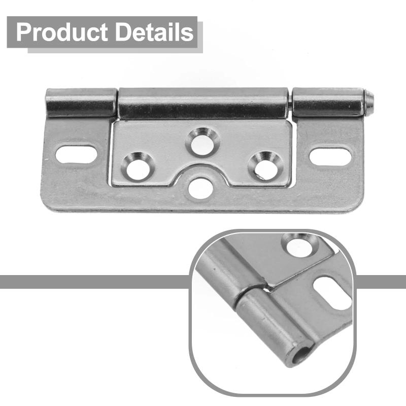 Description Picture 4 of item1pcs Iron Flush Door Hinges For Cupboard Wardrobe Cabinet Louvre Doors Furniture Hardware Hinges Accessories 77x35mm 