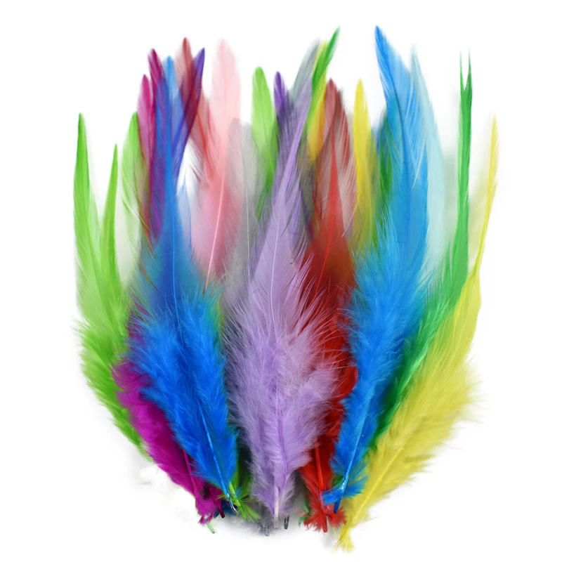 Description Picture 4 of item20Pcs Colored Pheasant Feathers for Needlework Jewelry Handicrafts Plumes Chicken Dream Catcher Fly Tying Materials Accessories