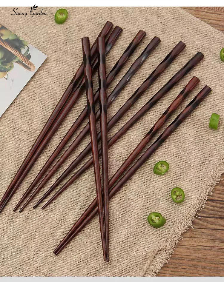 Description Picture 2 of item1 Pair Japanese Style Wooden Solid Wood Chopsticks Pointed Sushi Chopsticks Creative Household-Chopsticks Gift WoodenChopsticks