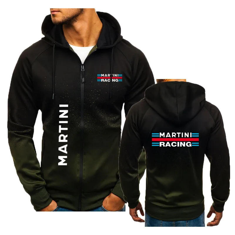 Description Picture 3 of item2024 Spring men's hoodie clothing Martini Racing print Color contrast 3D men's sweatshirt Harajuku Street hooded jacket for men