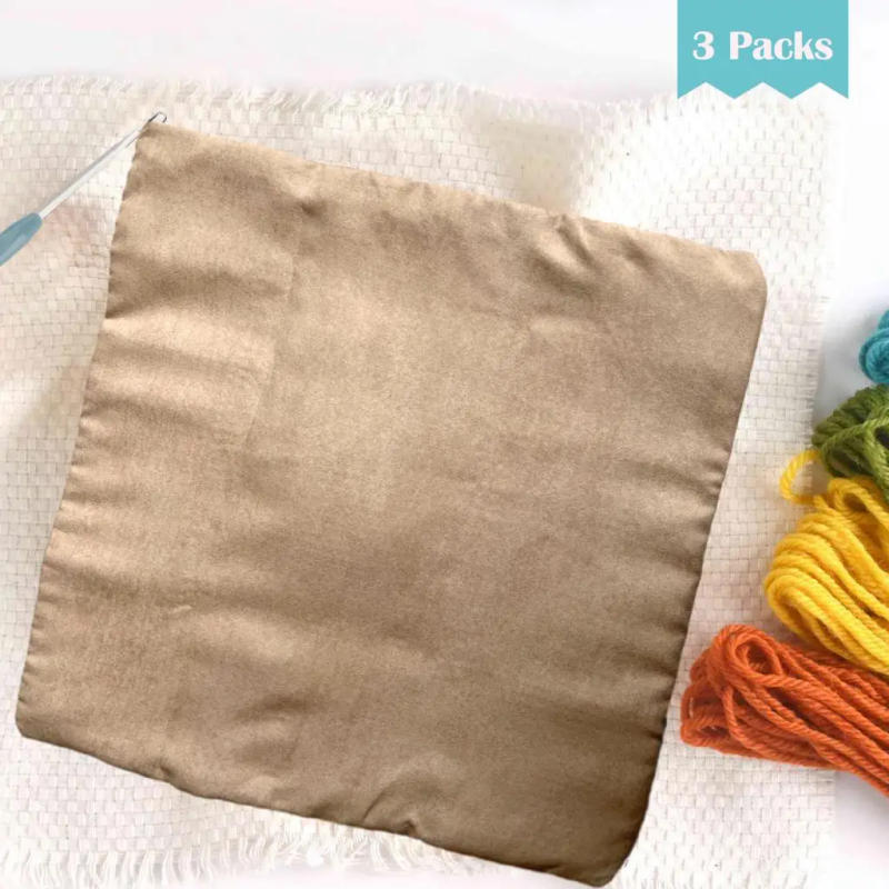 Description Picture 4 of item43x43cm Blank Latch Hook Rug DIY Pillow Cushion Cover For Kids Beginners Cushions Mat Needle Craft