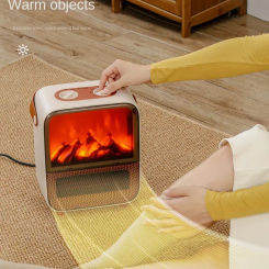 220V Camel graphene heater simulation flame small fireplace household energy-saving electric heater
