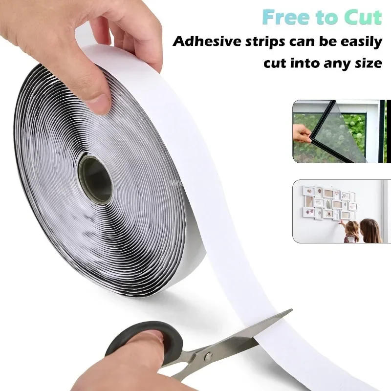 Description Picture 4 of itemSelf Adhesive Scratch Sticker Attache Scratch Hook and Loop Fastener Nylon Sticker Disks Velcros Tape Sewing Adhesive with Glue