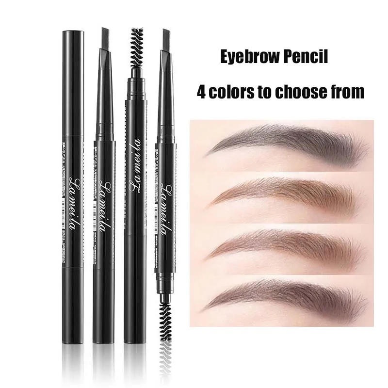 Description Picture 4 of item4 Color Waterproof Matte Eyebrow Pen Makeup Double Head Long Lasting Brown Non-Smudged Eye Brow Pencil Tint with Brush Cosmetics