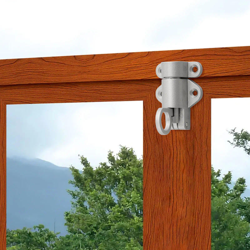 Description Picture 2 of itemAutomatic Spring Door Lock Latch Window Gate Door Bolt Safety Latch Hasp Aluminum Alloy Sliding Lock Door Casement Bolt Hardware