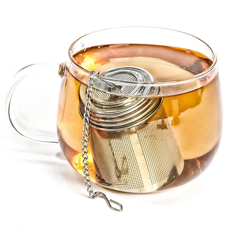 Description Picture 4 of item304 Stainless Steel Tea Infuser Strainer Leaf Spice Herbal Teapot Reusable Mesh Filter Creative Home Kitchen Accessories