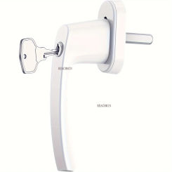 1pc Window Handle Lock  Door Aluminum Alloy Round Handle Transmission Handle, Safety Window Handle Pin Length 35mm