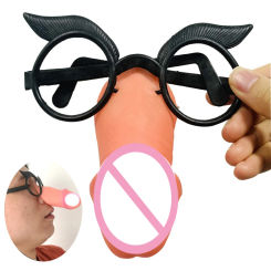 Newunny Long Nose Bachelor Party Supplies Willy Glasses Mask Bachelorette Party Hen Party Decoration Plastic Penis Glasses Frame