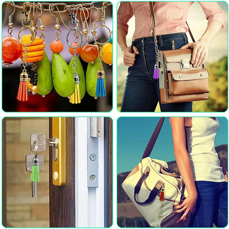 Description Picture 6 of item20/10Pcs Keychain Tassel Leather Small Tassel Pendant Bulk Keychain Fringe Tassels For DIY Jewelry Making Dexoration Accessories