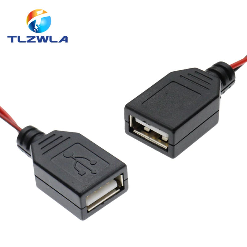 Description Picture 5 of itemAlligator Test Clips Clamp to USB Male Female Connector Power Supply Adapter Wire 58cm Cable Red and Black