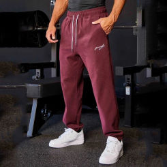 American men's cotton sports pants, jogging, sports, fitness, leisure, medium, close range, Wstring, autumn, winter, new