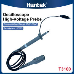 Hantek 100MHZ  x100 Probe for oscilloscope T3100,High-Voltage Oscilloscope Probe X1 X100 100Mohm 1:100 Passive cable