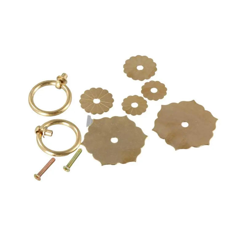 Description Picture 4 of itemBack Plate Dresser Kitchen Drop Ring Hardware Cabinet Drawer Knobs Cupboard Handle Furniture Decor Door Pulls