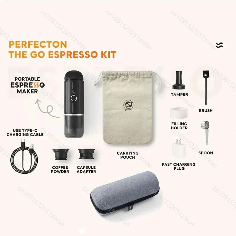 Description Picture 2 of itemPortable Espresso Coffee Maker 2 Cups Fit Nespresso Pods or Coffee Powder Machine for Travel Outdoo USB-Typec Port Coffeer