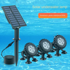 RGB Solar Underwater Light Lawn Light Outdoor LED Garden Pool Gradient Spotlight Courtyard Landscape Light