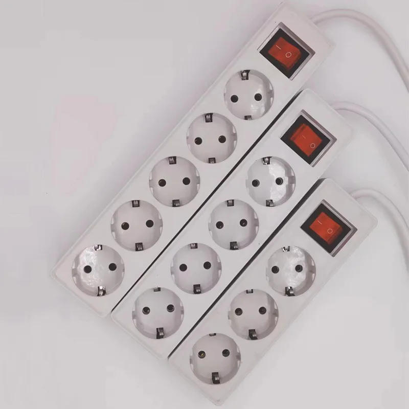 Description Picture 5 of itemEU KR Power Strip Socket 2000W 13A 3 4 5 Outlets with Master White Electrical Office Sockets with 150cm 200cm Extension Cable