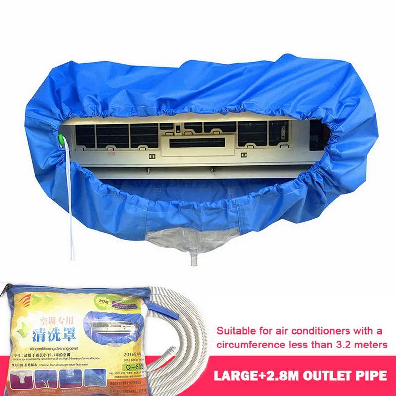 Description Picture 4 of itemLarge 2.4/3.2m Air Conditioner Cleaning Cover Double Layer Thickening Wash Mounted Protective Dust Cleaner Bag Tightening Belt