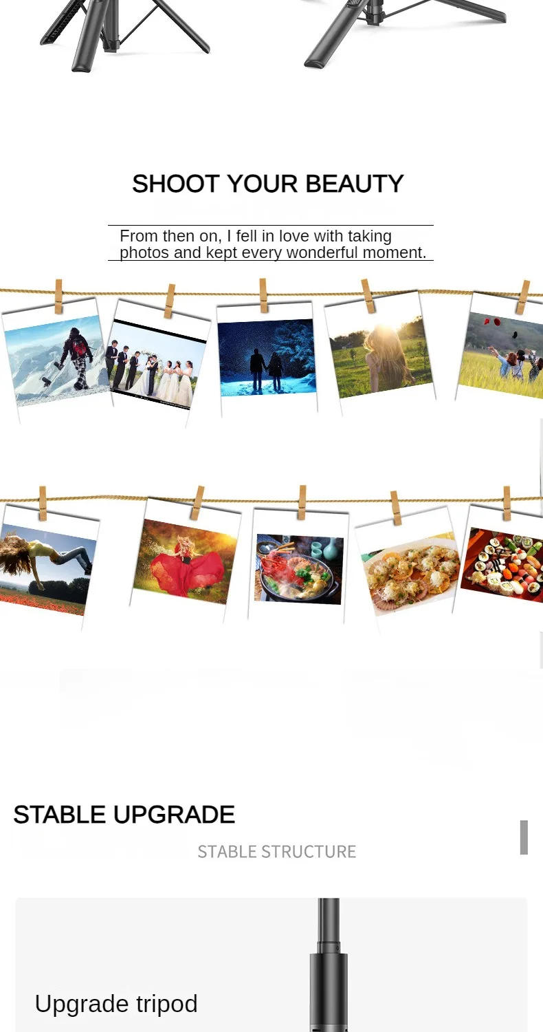 Description Picture 4 of itemIconic Brand 60" Selfie Stick Tripod All-In-1 Extendable Cell Phone Tripod Stand With Integrated Remote For 4-7 Inch IPhone Android