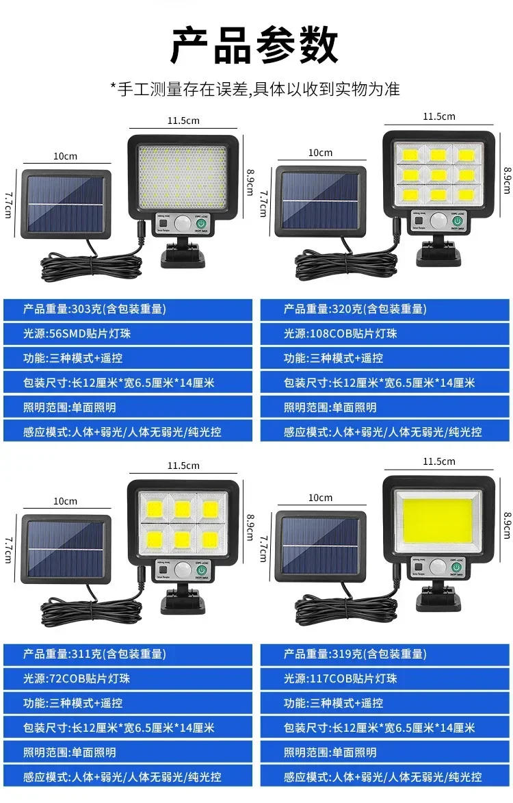 Description Picture 4 of itemSolar Human Body Induction Lamp Outdoor Split Garden Lamp Solar Energy Rechargeable Wall Lamp Outdoor Lighting  solar power
