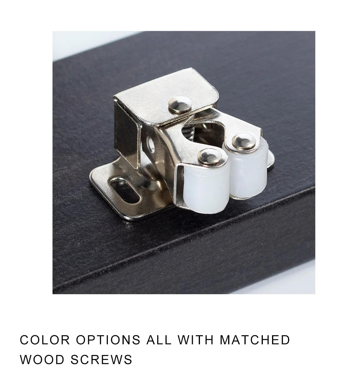 Description Picture 4 of itemFurniture Door stoppers antique copper color Cupboard Cabinet Door roller Latch Twin Double Catches with striker and free Screws