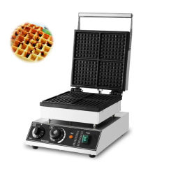 Commercial 4pcs square waffle maker machine Electric Stainless Steel Cake Maker bread toaster snack equipment