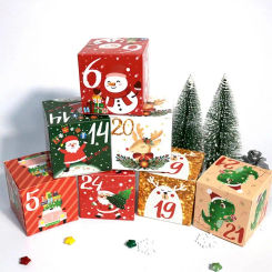 Christmas Advent Calendar Boxes 24 Days DIY Advent Calendar Boxes Paper Advent Countdown Gift Boxes Christmas Home Decor Navidad