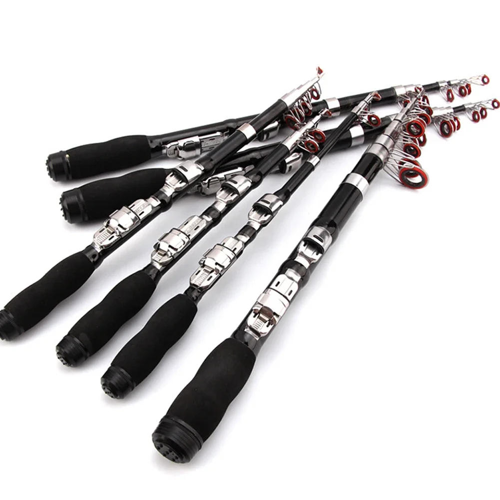 Description Picture 5 of item1~2.3m Telescopic Mini Fishing Rods Super Hard Carbon Steel Rivers Lakes Fishing Rod Portable Sea Pole Fishing Good Accessories