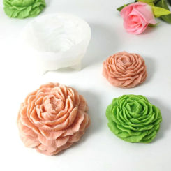 Big Peony Aromatherapy Candle Silicone Mold Peony Mousse Cake Chocolate Mold Peony Flower Soap Mold Candle Making Kit