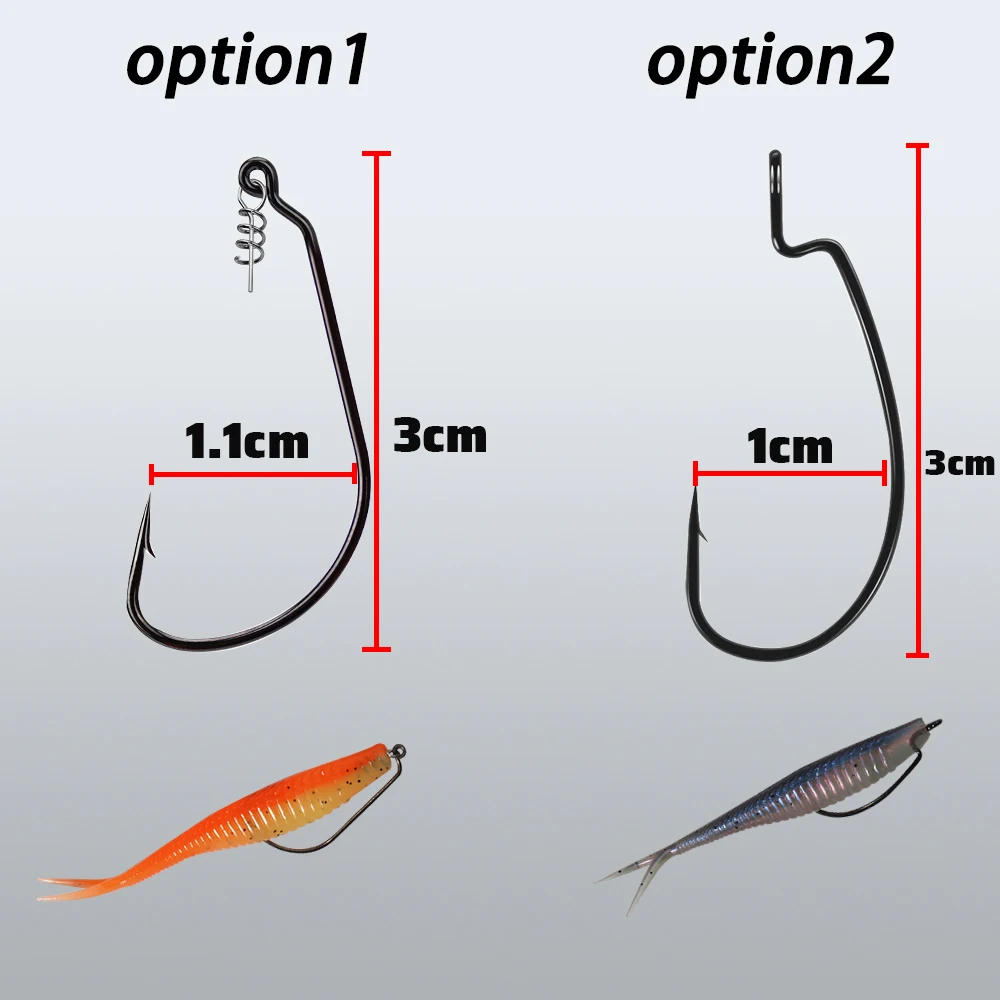 Description Picture 2 of item61 Pieces Set Soft Lure Bionic Fish 7cm V Tail Worm Crank Curved Hook Fishing Tackle Box Metal Jig Bait Pesca Gear Swimbait Kit