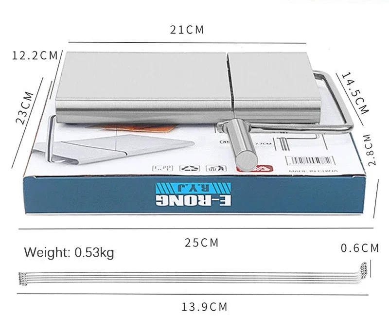 Description Picture 4 of itemCutting Serving Board for Hard and Semi Hard Cheese or Butter Cheese Slicer 5-Pack Replacement Stainless Steel Cutting Wire