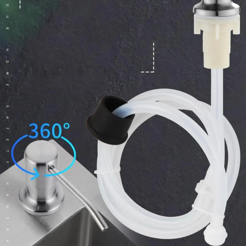Description Picture 3 of itemStainless Steel Kitchen Sink Soap Dispenser Extension Tube Dish Soap Press Pump Head Extender Multifunctional Sink Supplies