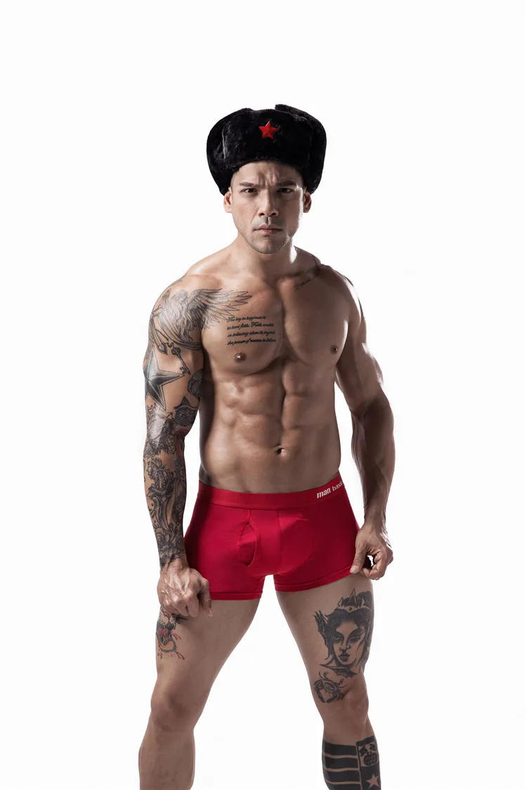 Description Picture 6 of itemSexy Underwear with Hole Male Boxershorts for Man Undrewear Breathable Cotton Men's Panties