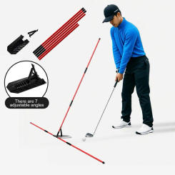 Golf Alignment Stick Holder Angle Adjustable Easy to Install Golf Swing Trainer Aid Golf Practice Accessories