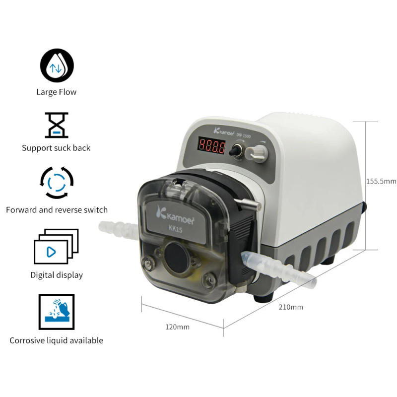 Description Picture 6 of itemKamoer 1500ml/min High Flow DIP1500 Lab Peristaltic Pump 24V Stepper Motor Dosing Pump for Liquid Transfer Lab and Filling