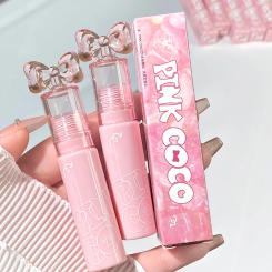 Cute Bow Water Mirror Lip Glaze Peach Pink Lipstick Liquid Moisturizing Non-stick Lip Gloss Makeup Sexy Red Lip Tint Cosmetics
