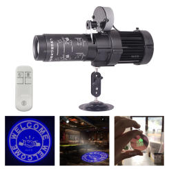 Welcome Gobo Romote 20W LED Static & Rotation HD Optics Advertising Projection Lights for Shop Cafe Bands Bar Zoom AD Logo Lamps
